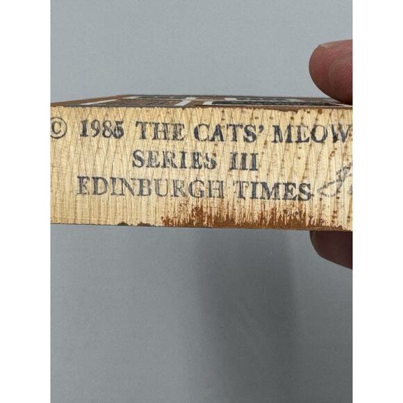 1985 Cats Meow Edinburgh Times Tintype Studio Series III Village Shelf Sitter - Picture 3 of 6